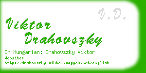 viktor drahovszky business card